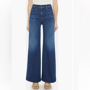 Mother the Huster Roller sneak jeans in mint condition wide leg